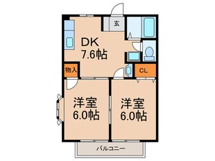 メゾンアジュレⅠの物件間取画像